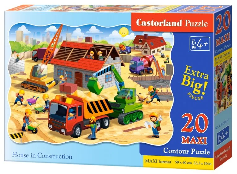 CASTORLAND Puzzle Stavba domu MAXI 20 dílků
