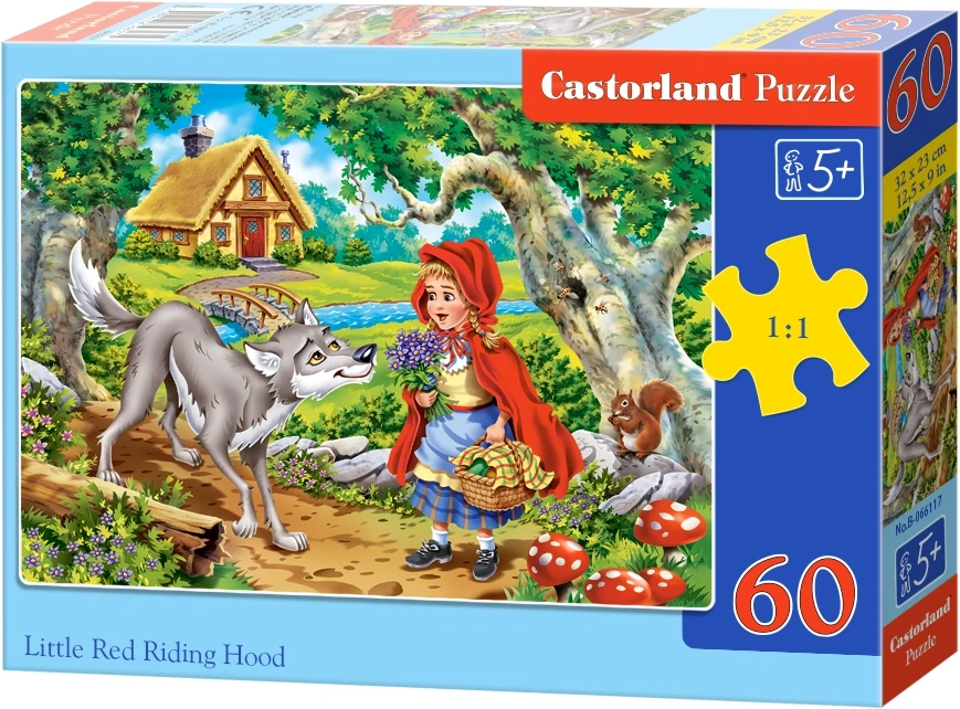 CASTORLAND Puzzle Červená karkulka a vlk 60 dílků