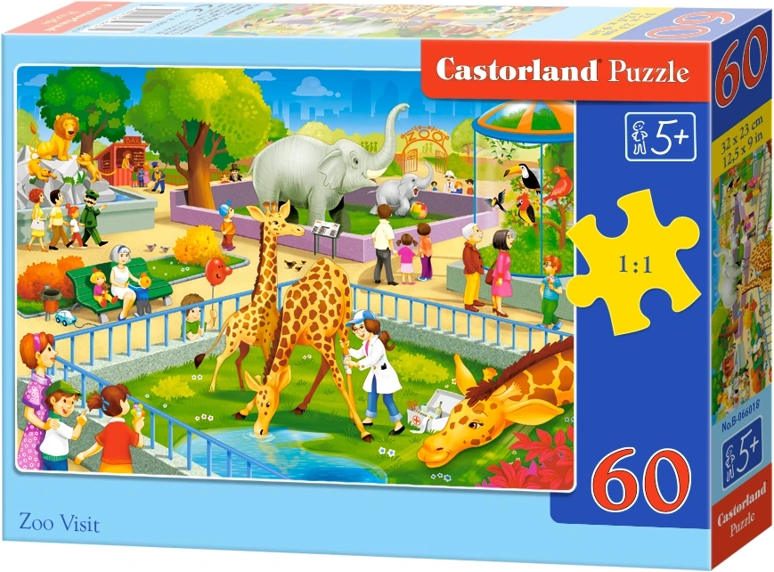 Puzzle Castorland 60 dílků - Návštěva ZOO