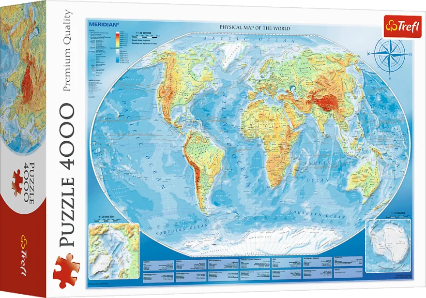 Trefl Puzzle Velká mapa světa 4000 dílků