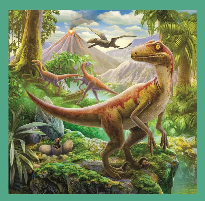 TREFL Puzzle Neobyčejný svět dinosaurů 3v1 (20,36,50 dílků)