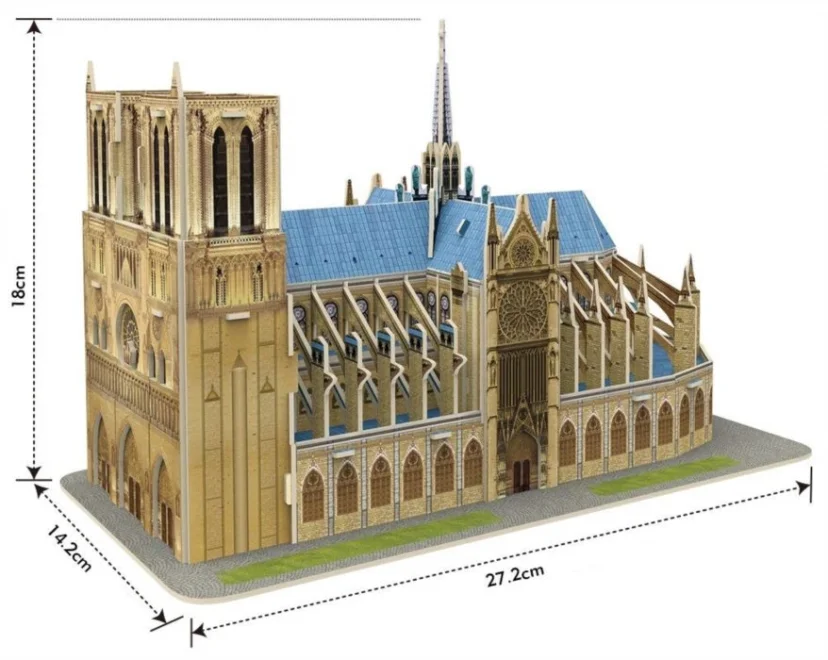 CUBICFUN 3D puzzle Katedrála Notre-Dame 53 dílků