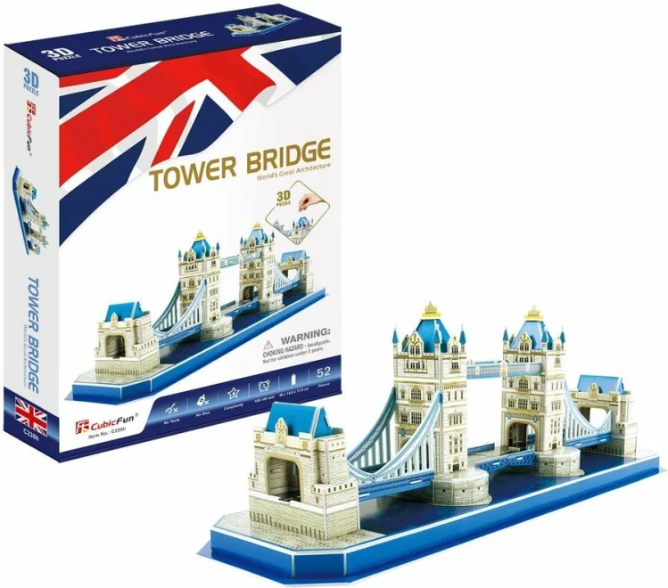 CUBICFUN 3D puzzle Tower Bridge 52 dílků