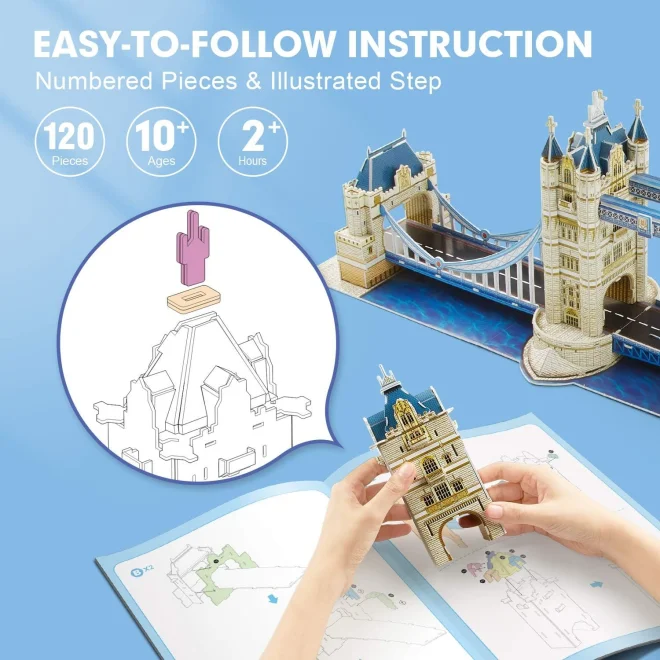 CUBICFUN 3D puzzle National Geographic: Tower Bridge 120 dílků