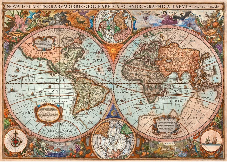 SCHMIDT Puzzle Historická mapa světa 3000 dílků