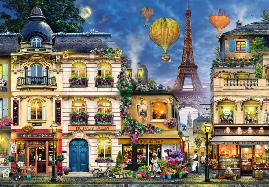 Puzzle Procházka noční Paříží 18000 dílků