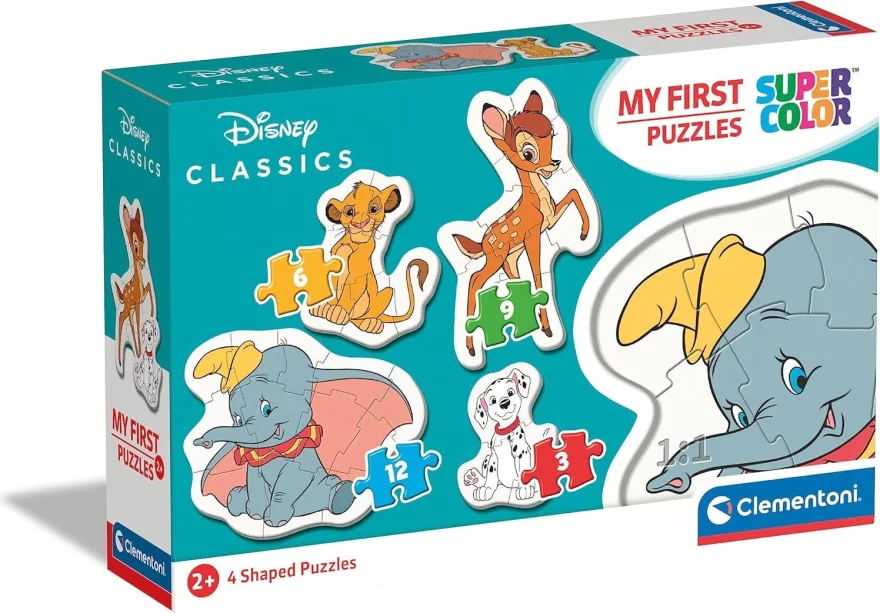 CLEMENTONI Moje první puzzle Disney mláďátka 4v1 (3,6,9,12 dílků)