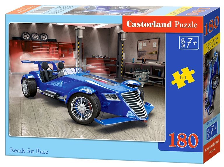 Castorland Modré závodní auto 018406 180 dílků