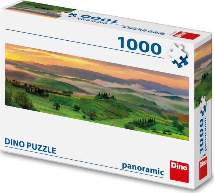 DINO Panoramatické puzzle Val d’Orcia, Toskánsko, Itálie 1000 dílků