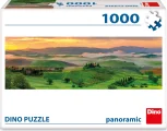 DINO Panoramatické puzzle Val d’Orcia, Toskánsko, Itálie 1000 dílků