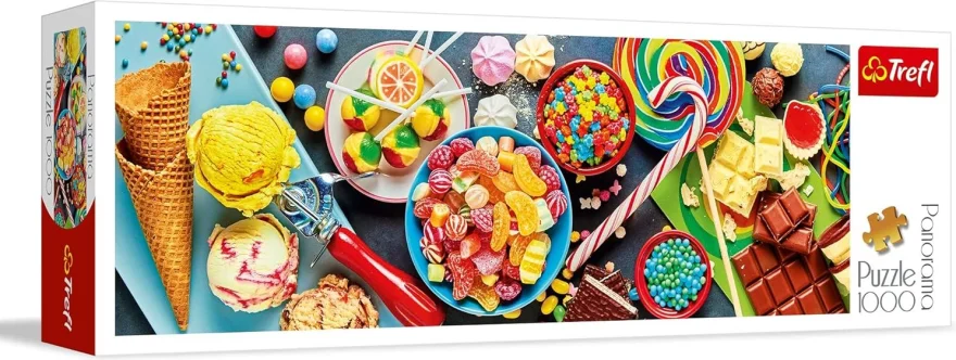 Trefl Panoramatické puzzle Sladkosti 1000 dílků
