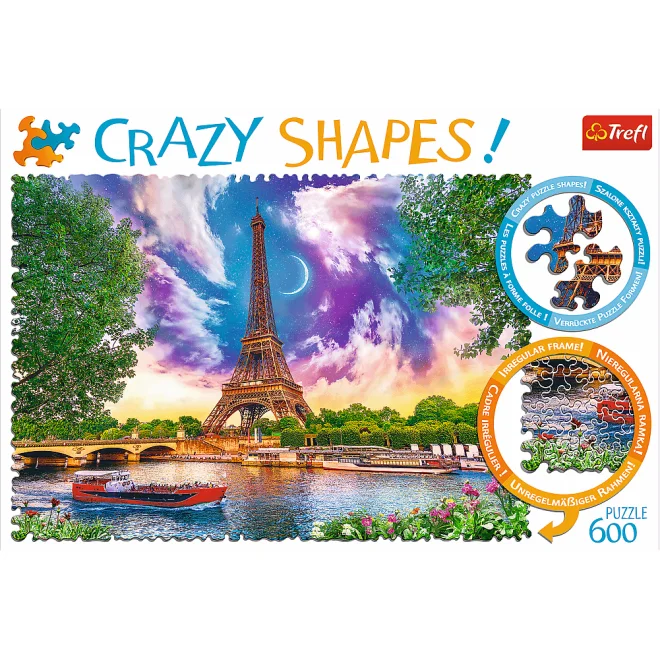 TREFL Crazy Shapes puzzle Obloha nad Paříží 600 dílků