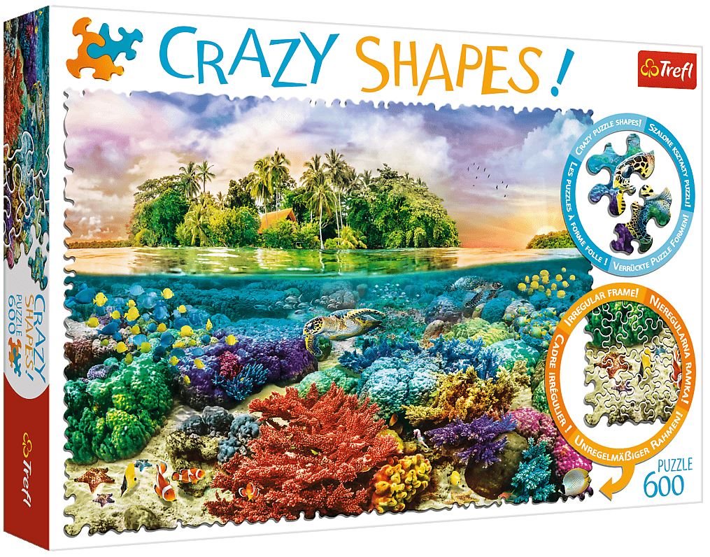 TREFL Crazy Shapes puzzle Tropický ostrov 600 dílků