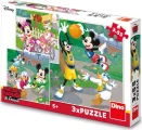 DINO Puzzle Mickey Mouse a kamarádi 3x55 dílků