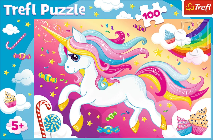 TREFL Puzzle Sladký jednorožec 100 dílků