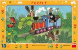 DINO Puzzle Krtek a lokomotiva 15 dílků