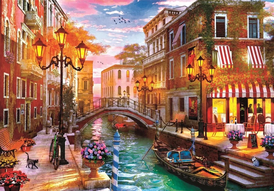 CLEMENTONI Puzzle Západ slunce nad Benátkami 500 dílků