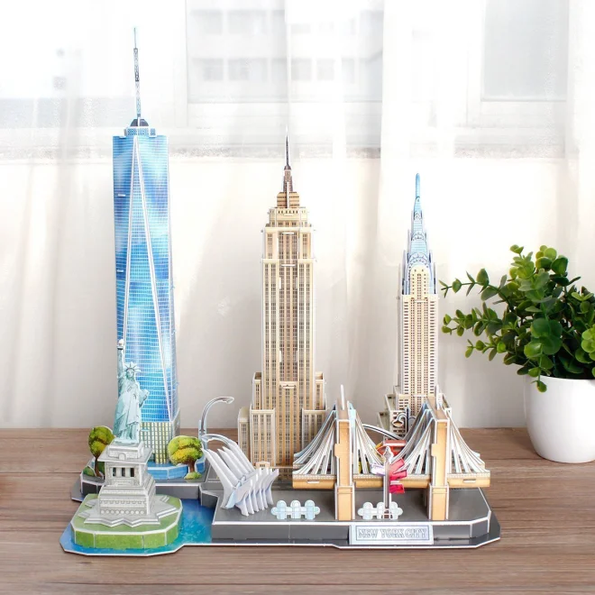 CUBICFUN 3D puzzle CityLine panorama: New York 123 dílků
