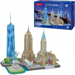 3D puzzle CityLine panorama: New York 123 dílků