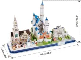 3D puzzle CityLine panorama: Bavorsko 178 dílků