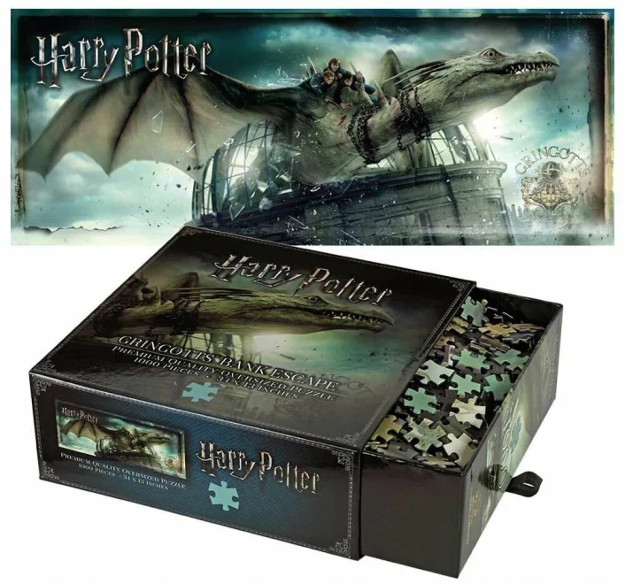 Panoramatické puzzle Noble Collection 1000 dílků Harry Potter: Útěk z Gringottovy banky
