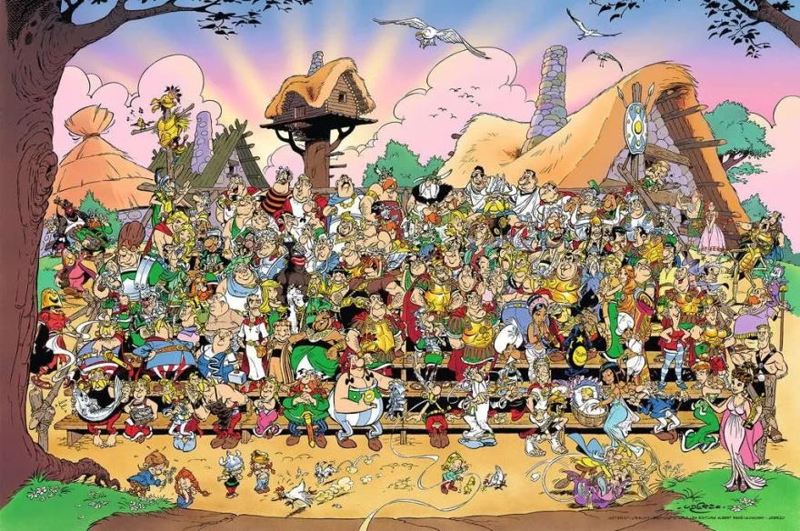 RAVENSBURGER Puzzle Asterix a Obelix: Rodinná fotka 3000 dílků
