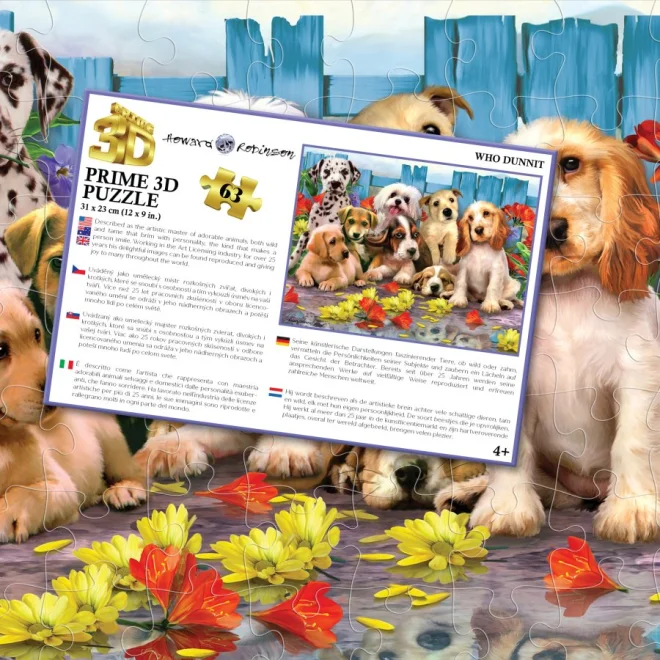 Puzzle s 3D efektem Prime 3D 63 dílků Kdo to udělal!