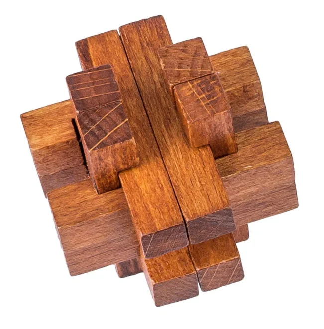PROFESSOR PUZZLE Dřevěný hlavolam Great Minds: Da Vinci - Hlavolam kříž