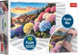 Sada 2v1: Podložka a puzzle Trefl 1000 dílků Hortenzie
