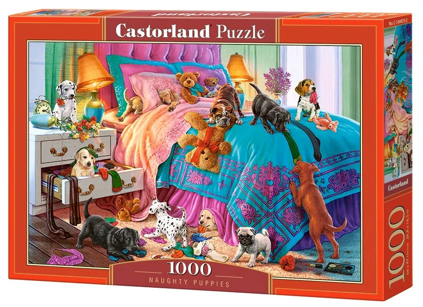 CASTORLAND Puzzle Neposedná štěňata 1000 dílků