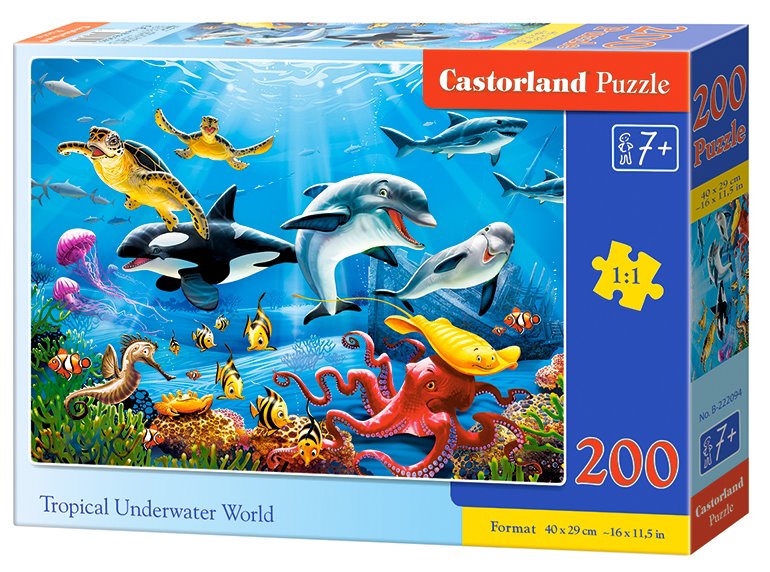 CASTORLAND Puzzle Tropický podvodní svět 200 dílků