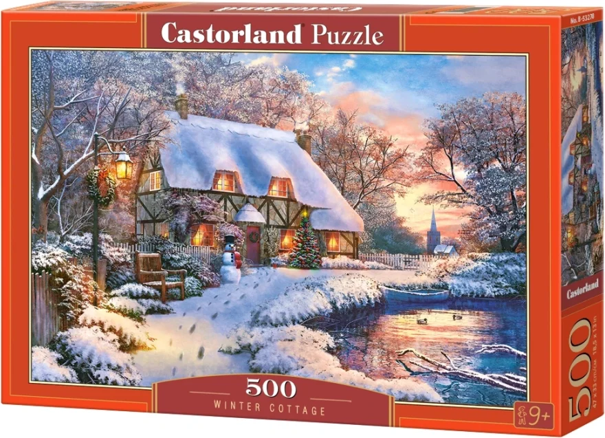 CASTORLAND Puzzle Zimní chaloupka 500 dílků
