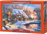 CASTORLAND Puzzle Zimní chaloupka 500 dílků