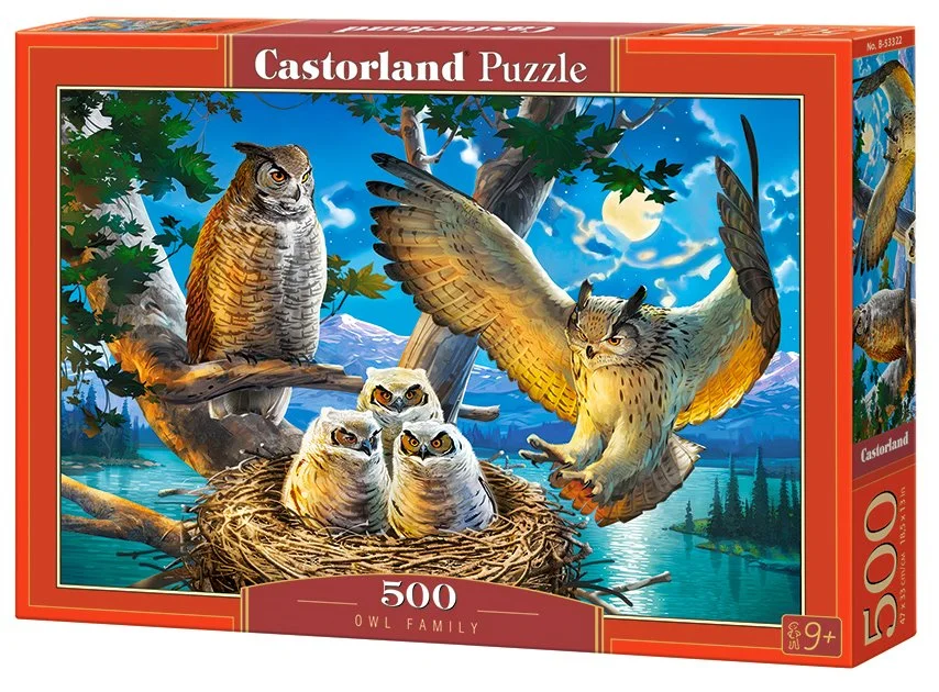 CASTORLAND Puzzle Soví rodina 500 dílků