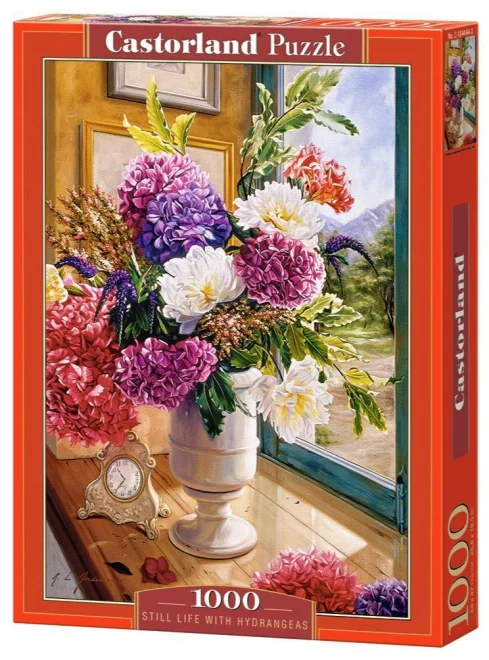 CASTORLAND Puzzle Zátiší s hortenziemi 1000 dílků