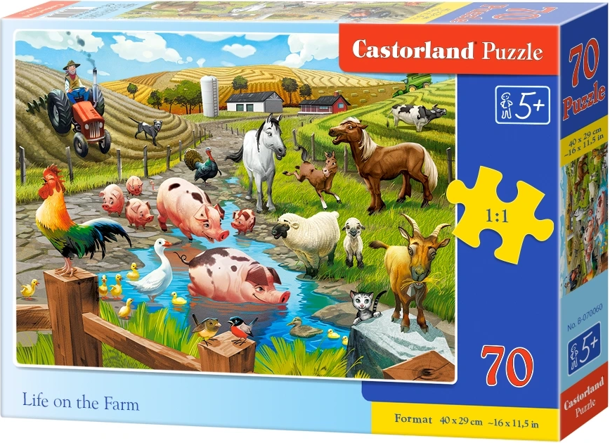 CASTORLAND Puzzle Život na farmě 70 dílků