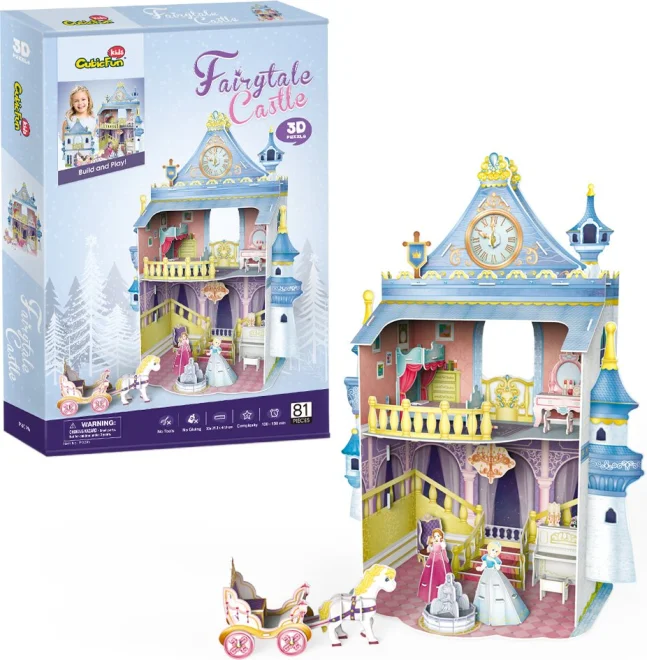 3D puzzle Cubicfun Kids Pohádkový zámek 81 dílků