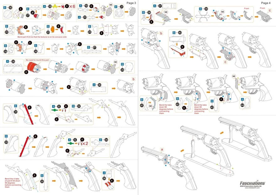 METAL EARTH 3D puzzle Wild West: Revolver