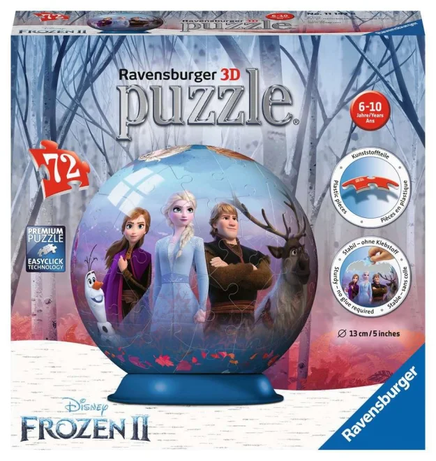 RAVENSBURGER 3D Puzzleball Ledové království 2, 72 dílků