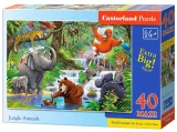 CASTORLAND Puzzle Zvířátka v džungli MAXI 40 dílků