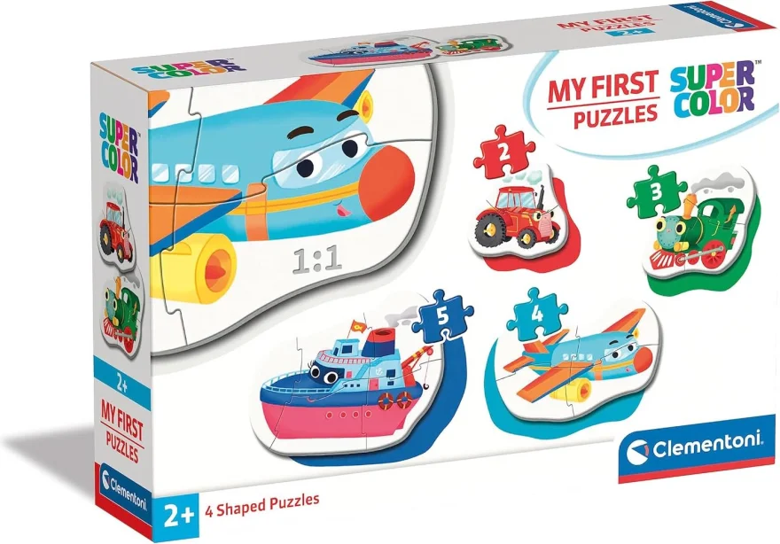 CLEMENTONI Moje první puzzle Dopravní prostředky 4v1 (2,3,4,5 dílků)