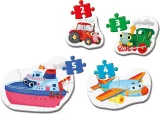 CLEMENTONI Moje první puzzle Dopravní prostředky 4v1 (2,3,4,5 dílků)