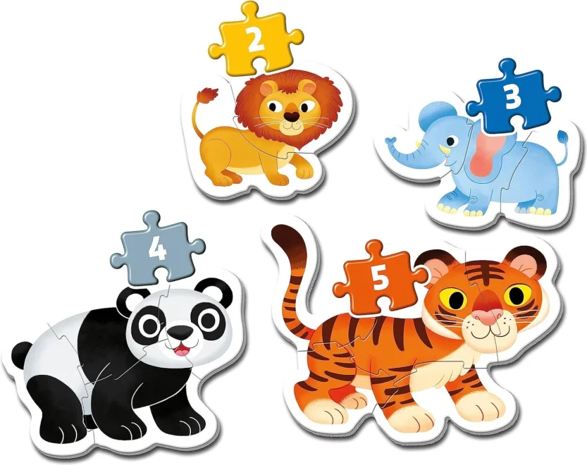 CLEMENTONI Moje první puzzle Safari 4v1 (2,3,4,5 dílků)