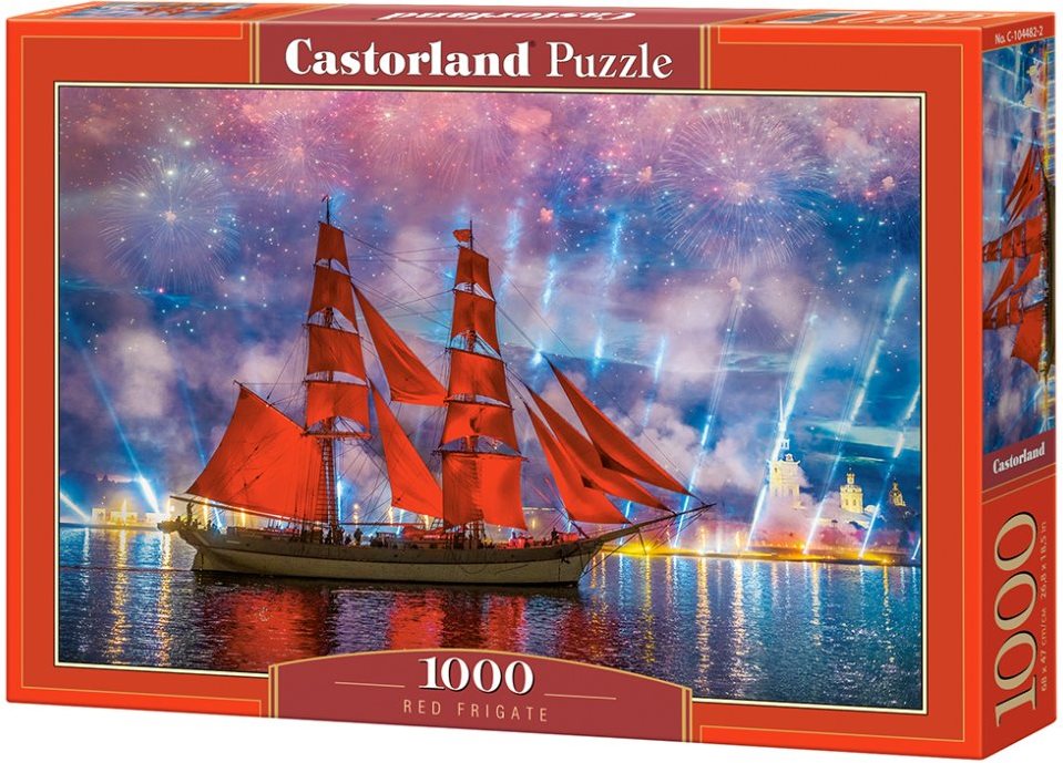 CASTORLAND Puzzle Červená fregata 1000 dílků