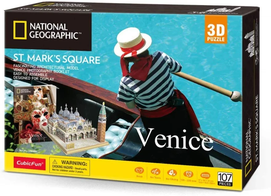 3D puzzle National Geographic: Náměstí svatého Marka 107 dílků