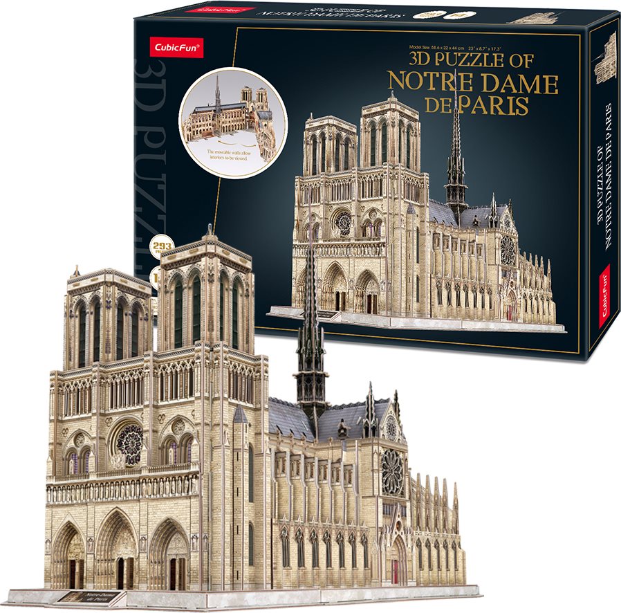 CUBICFUN 3D puzzle Katedrála Notre-Dame 293 dílků (Master Collection)