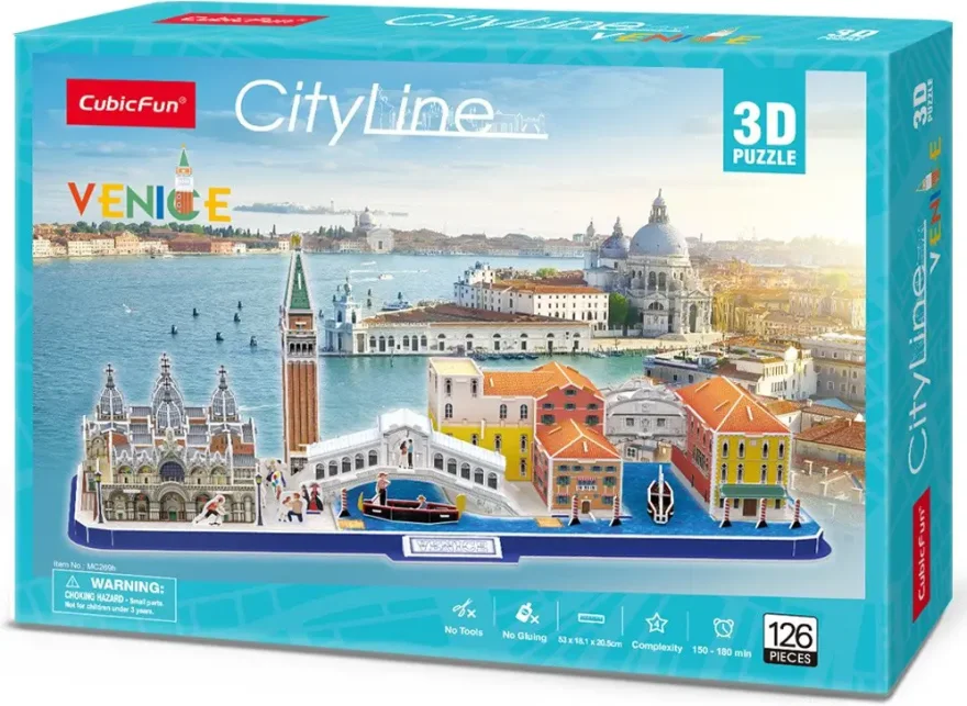 3D puzzle CityLine panorama: Benátky 126 dílků