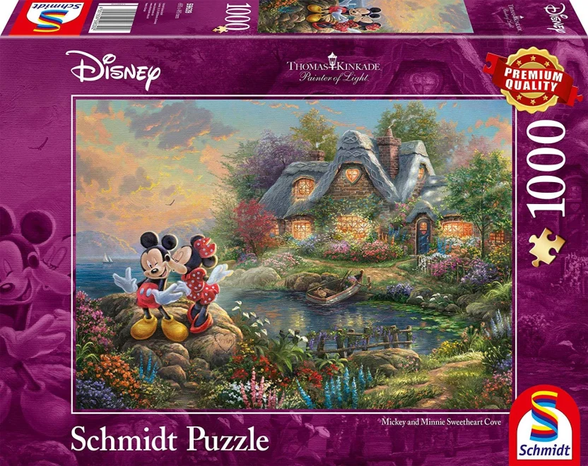 Puzzle Schmidt 1000 dílků Mickey a Minnie: Zátoka zamilovaných
