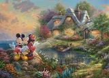Puzzle Schmidt 1000 dílků Mickey a Minnie: Zátoka zamilovaných