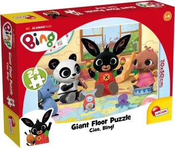 Obrovské podlahové puzzle Lisciani 24 silných dílků Bing: Ahoj, Bingu